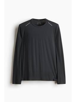 H&M - Men Grey Long-Sleeved Running Top with Dry Move