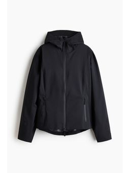 H&M - Women Black Oversized Fit Rain Jacket with Storm Move