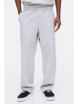 H&M - Men Grey Relaxed Fit Interlock Sweatpants