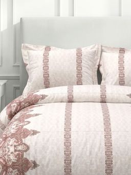 the White Moss - Pure Cotton King Size Bedsheet Set With 2 Pillow Covers