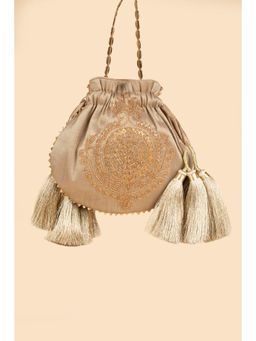 House of Turquoise - Aurika Potli Gold - Taupe