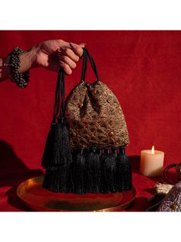 House of Turquoise - Starry Night Potli - Black