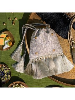 House of Turquoise - Starry Night Potli - Silver