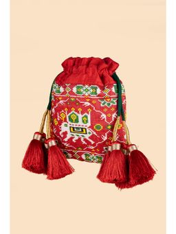 House of Turquoise - Amara Silk Potli Red