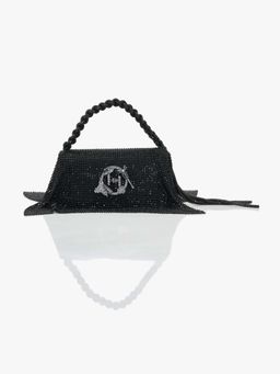 Outhouse - Crystal Furbie Midi In Siren Black Handbag