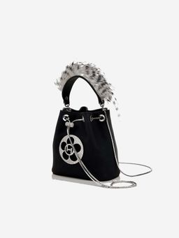 Outhouse - Oh Quill Poppi In Mystic Noir Black Bucket Bag