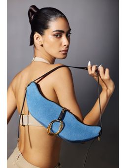 Outhouse - The Boss Swing Bag In Denim Blue Handbag