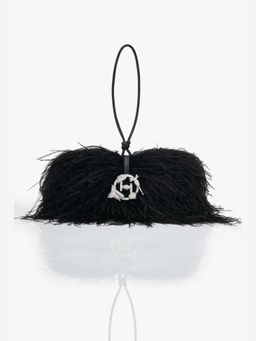 Outhouse - Scarlet Minivet ‘Midi’ In Caviar Black Clutch