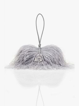 Outhouse - Scarlet Minivet ‘Midi’ In Silver Grey Clutch