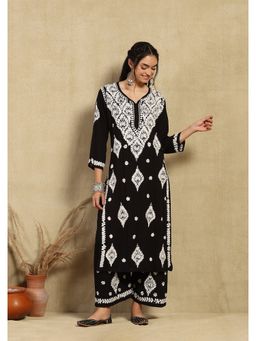 House of Chikankari - Rayon Chikankari Women's Kurta with Palazzo