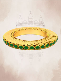 Suhani Pittie - Emerald Tone Crystal Coin bangle handcuff