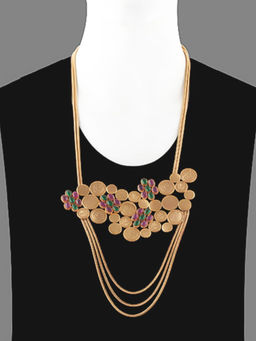 Suhani Pittie - Gold Kasu Galaxy Cluster Necklace