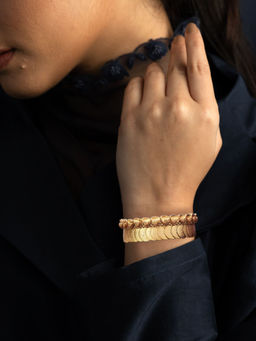 Suhani Pittie - Roman layered gold coin bangle cuff