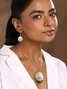 Yellow Chimes - Gold Plated Bohemian Chic Necklace with Earrings Jewellery Set Jewellery Set