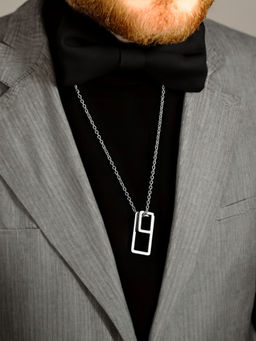 Yellow Chimes - Geometric Square Shaped Pendant Necklace for Men