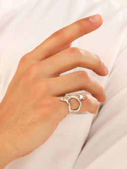 Yellow Chimes - Adjustable Silver Ring Punk Hip Hop Ring