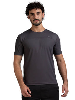 Black Panther - Mens Graphite Polyester Acti Fit Half Sleeve T-Shirt