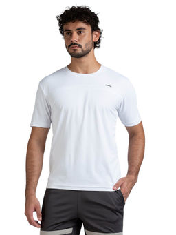 Black Panther - Mens White Polyester Acti Fit Half Sleeve T-Shirt