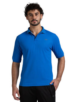 Black Panther - Mens Ele. Blue Polyester Acti Fit Polo T-Shirt
