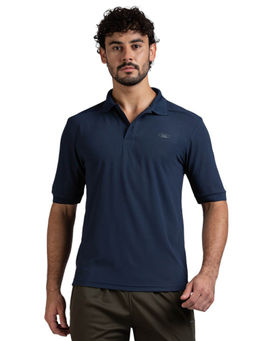 Black Panther - Mens Navy Polyester Acti Fit Polo T-Shirt