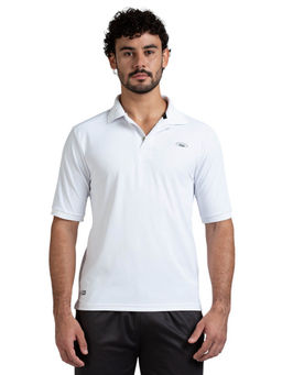 Black Panther - Mens White Polyester Acti Fit Polo T-Shirt