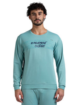 Black Panther - Mens Sea Green Polyester Lycra Acti Fit Pull Over