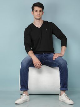 CRIMSOUNE CLUB - Men Long-sleeved Black T-shirt