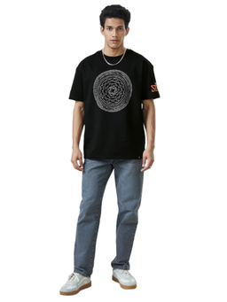 The Souled Store - official Doctor Strange Tao Mandalas (Gold) Oversized T-Shirt For Men