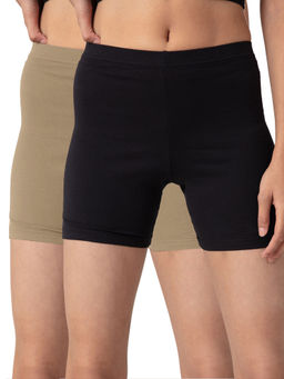 Nykd by Nykaa - NYKD-Women-Shorties-NYP083 PO2-Black/Nude