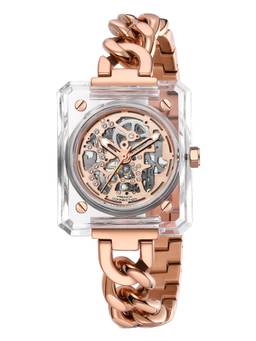French Connection - Women Transparent Skeleton Style Analog Watch - FCG02RGM (M)