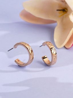 Lilly & Sparkle - Gold-Plated Contemporary Half Hoop Earrings