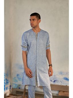 CANOOPI - Blue Rhythm Long Kurta with Pyjama