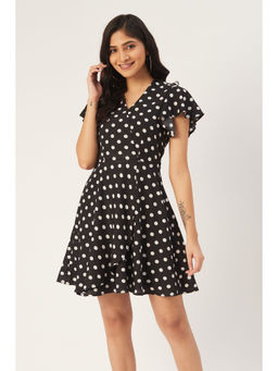 Dodo & Moa - Black and White Crepe Dress