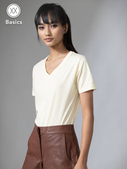 Twenty Dresses by Nykaa Fashion - Basics Yellow Its More Than Just Normal Tshirt