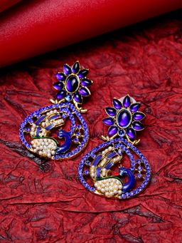 Anika's Creations - White Floral Teardrop Kundan Pearl Meenakari Chandbali To Style You