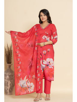 Zari Jaipur - Womens Embroidered Printed Kurta with Pant and Dupatta (Set of 3)