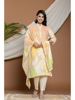 Zari Jaipur - Womens Printed Kurta with Pant and Dupatta (Set of 3)