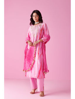 Zari Jaipur - Womens Embroidered Kurta with Pant and Dupatta (Set of 3)