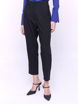 Cover Story - Darted Slim Leg Black Trousers