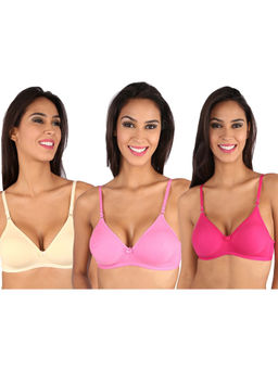 Bralux - Dolly T-Shirt Bra Skin-Pink-Rani Set Of 3