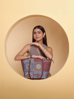 Zouk - Multicolor Mandala Print Classic Travel Tote Bag