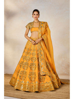 Masaba - Moti Chur Embroidered Lehenga with Blouse and Dupatta (Set of 3)