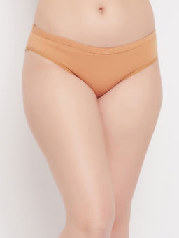 Clovia - Low Waist Bikini Panty In Cream Colour - Cotton
