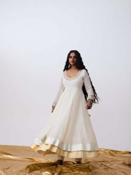 PANTS AND PAJAMAS - Udbhav Embroidered Anarkali Dress