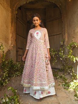 Karaj Jaipur - Rose Pink Seher Dress