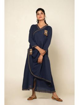 OMAANA - Blue Sufi Aza Boho Maxi Dress