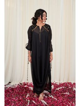 RIRASA - Utsanga Black Georgette Hand Embroidered Dress