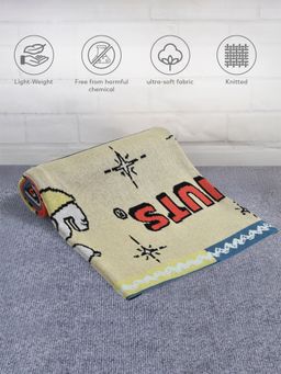 Mi Arcus - Peanuts Snoopy Print Cotton Soft Knitted Blanket for Kids 1-3 Y - Multicolor