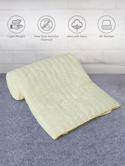 Mi Arcus - Solid Premium Soft Cool Knitted Blanket for 2-6 Y, 120x160 CM - Cream