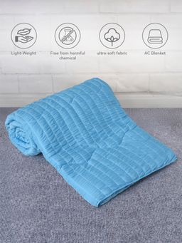 Mi Arcus - Solid Premium Soft Cool Knitted Blanket for 2-6 Y, 120x160 CM - Blue